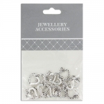 Charms 12mm Silver Plate Hearts Pack 15